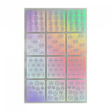 Nail Stencil 23 Holo Silver ()