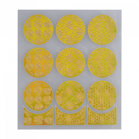 Nail Stencil 02 Gold ()