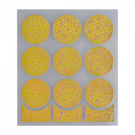 Nail Stencil 03 Gold ()
