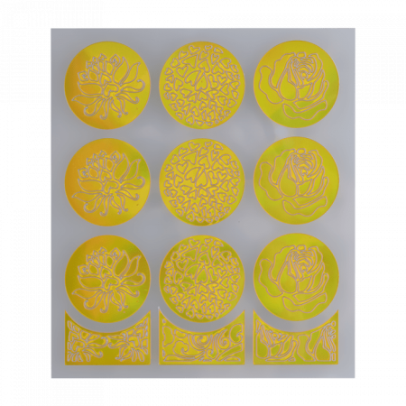 Nail Stencil 05 Gold ()