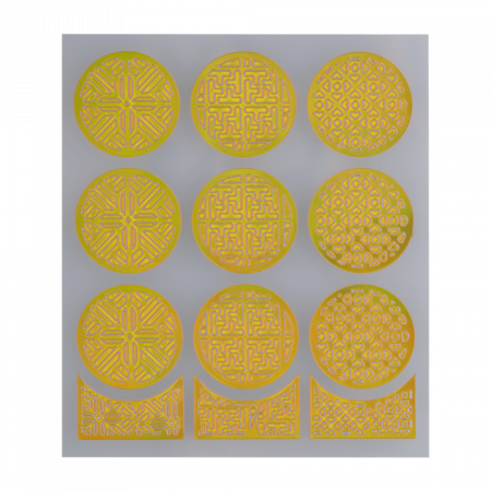 Nail Stencil 14 Gold ()