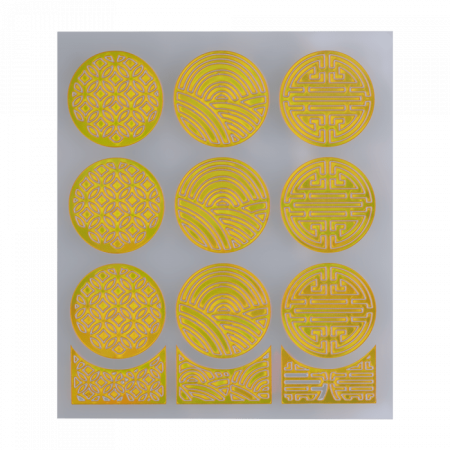 Nail Stencil 15 Gold ()