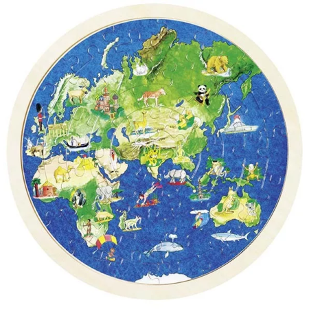 Kétoldalas puzzle – Földgömb