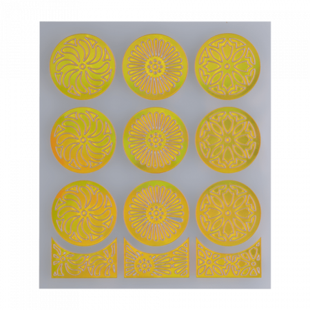 Nail Stencil 16 Gold ()