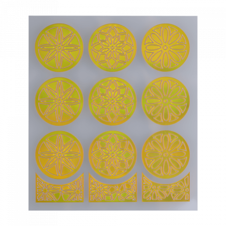Nail Stencil 18 Gold ()