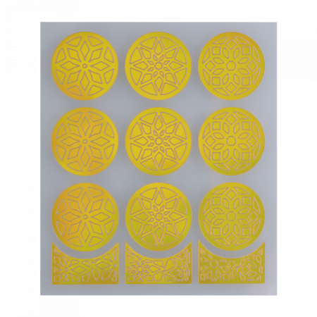Nail Stencil 23 Gold ()