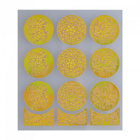 Nail Stencil 24 Gold ()