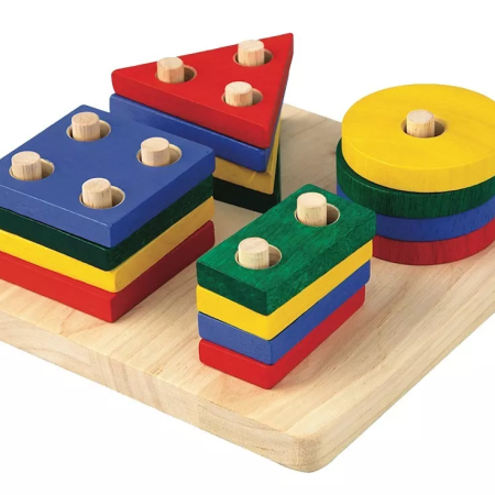 Geometriai formákkal ellátott tábla