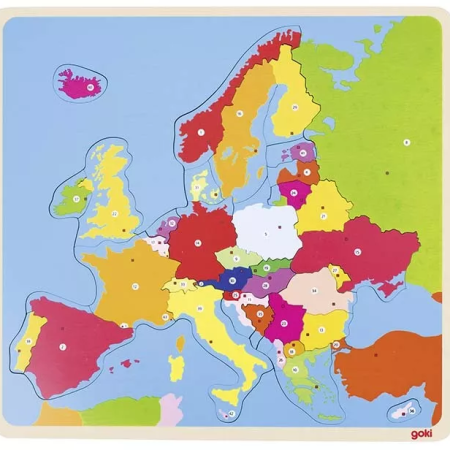 Puzzle táblán - Európa