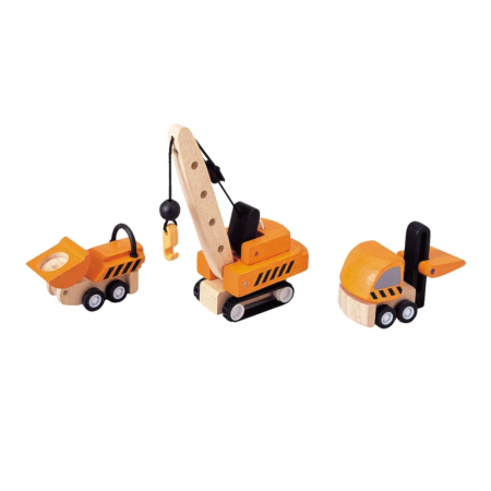 PlanToys Autókészlet - Építőipari gépek