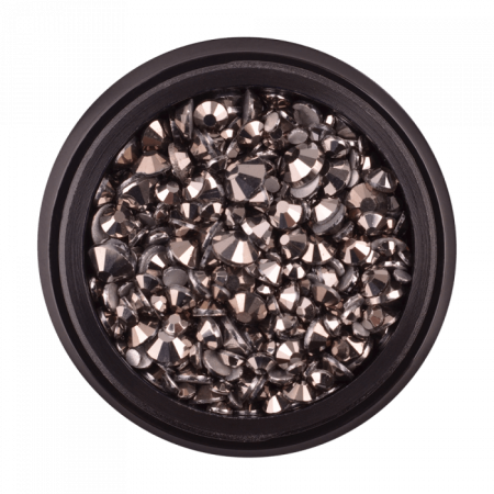 Strasszkő 23 jet hematite (400 db)