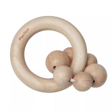 PlanToys Gyöngyös csörgő - természetes