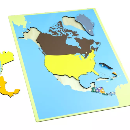 Puzzle - Észak-Amerika térkép - keret nélkül
