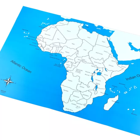 Ellenőrző térkép - Afrika Új - feliratokkal