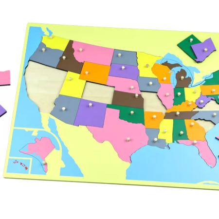 Puzzle - USA térkép - keret nélkül