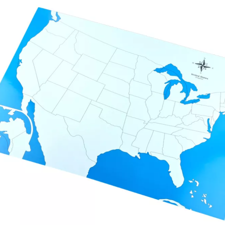 Ellenőrző térkép - USA Új - feliratok nélkül
