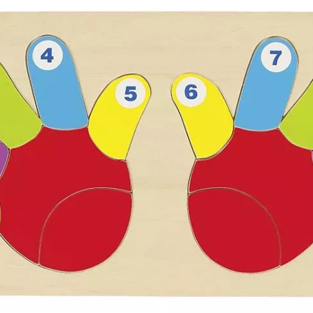 Fa puzzle táblán – Kezek