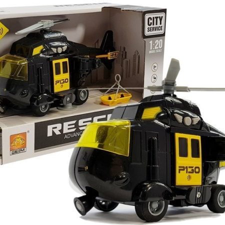 Mentőhelikopter 1:20 fényekkel és hangokkal fekete
