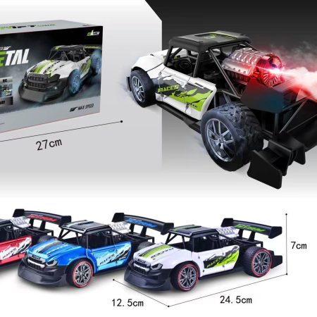 Távirányítós kisautó Metal Max Speed füst effekt piros