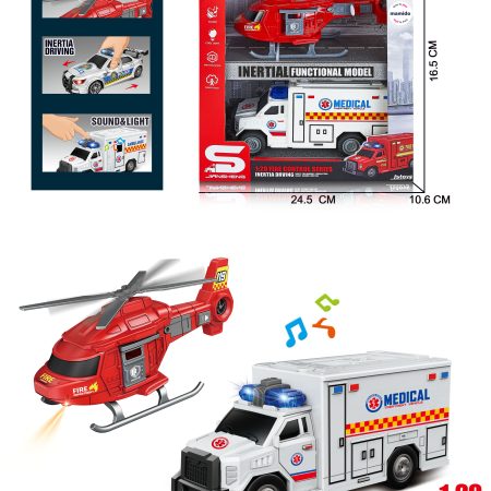 Mentőszett 1:20 mentőautó és helikopter Medical MT1289