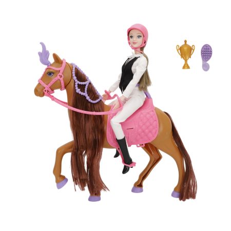 Sasha 30 cm-es lovas baba kiegészítőkkel