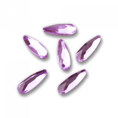 Csiszolt formakő csepp kicsi 12 - more light purple (csomag)
