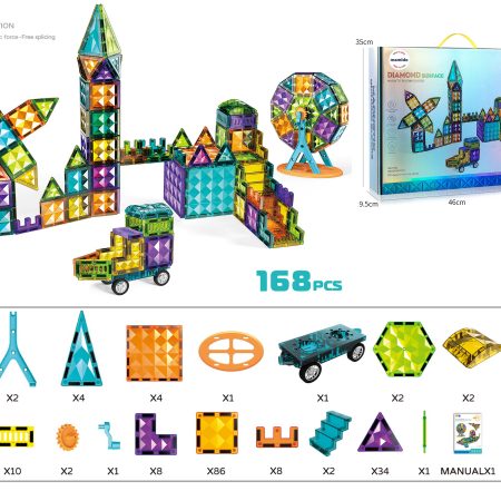 Gyémánt építőkocka 168 darabos Diamond 4D MT1238