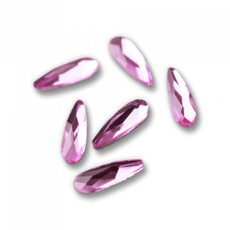 Csiszolt formakő csepp kicsi 20 pink (csomag)