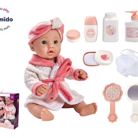 Babydoll baba fürdőszettel és kiegészítőkkel MT1221