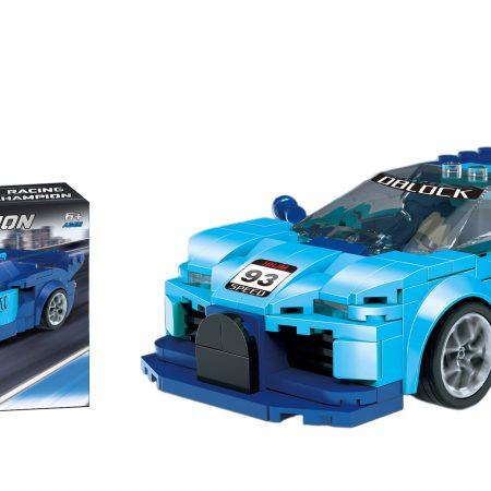Építőkészlet sportautó Racing Champion 284 darabos kék