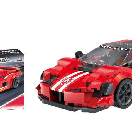 Építőkészlet sportautó Racing Champion 305 darabos piros
