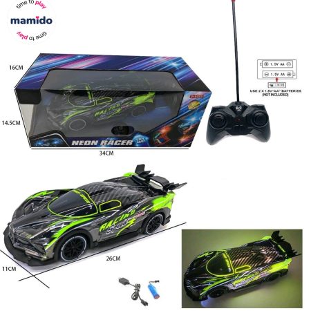 Távirányítós versenyautó Neon Racer fénnyel MT1307
