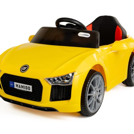 Elektromos kisautó Fast Wing eco-bőr sárga