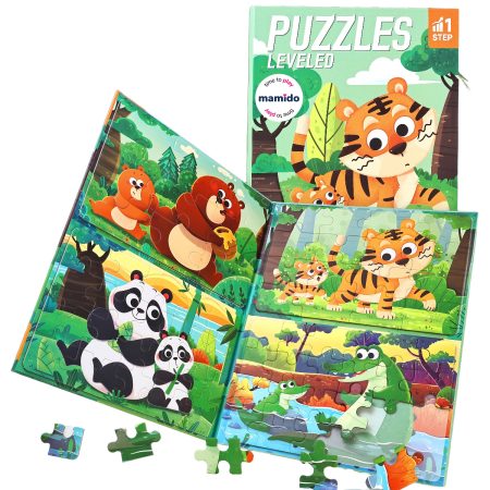 Mágneses puzzle 4 az 1-ben állatok MT1571
