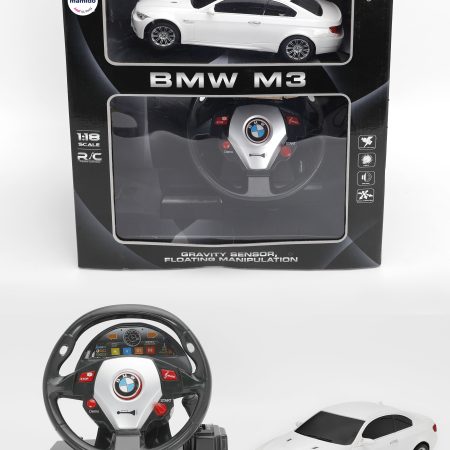 Távirányítós BMW M3 1:18 autó kormányvezérléssel