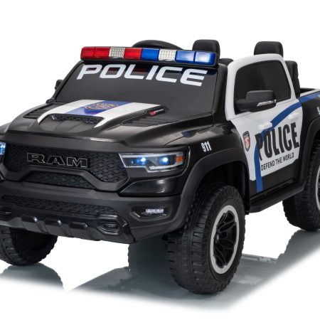 Elektromos kisautó Dodge Ram rendőrautó villogóval 4x4 | 12V10Ah