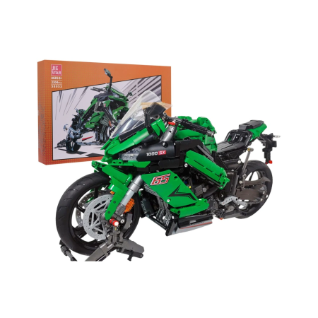 Sportmotor építőkészlet 2304 darabos zöld