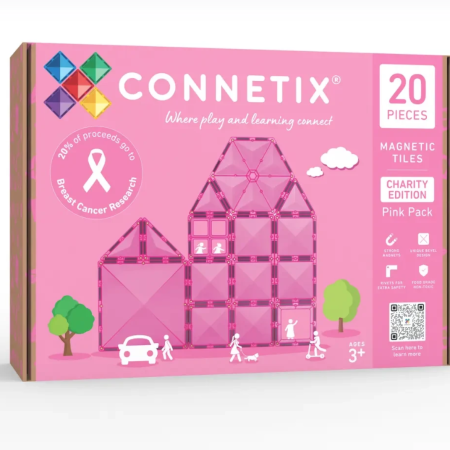 Connetix Tiles - Mágneses építőjáték Limitált rózsaszín kiadás 20 db