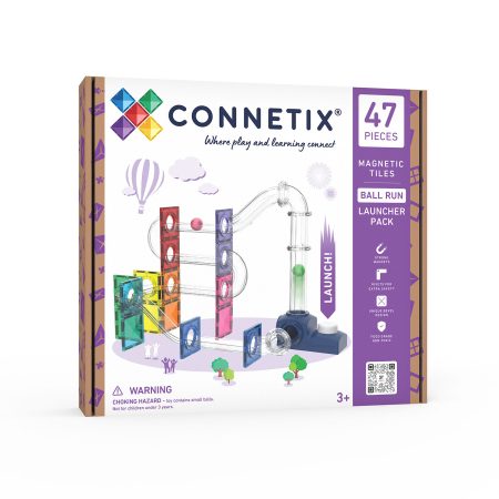 Connetix Tiles - Mágneses golyópálya kilövővel
