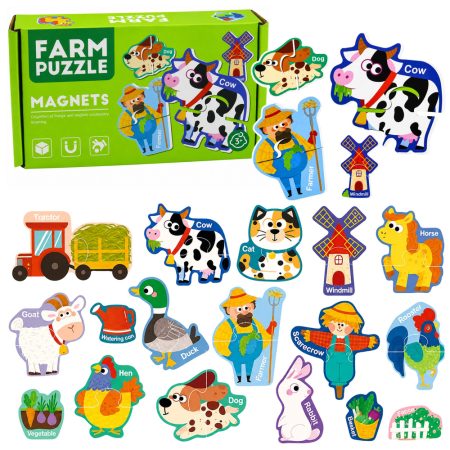 Mágneses puzzle farm 30 darabos