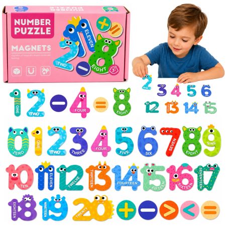 Mágneses számok és matematikai jelek készlet 26 darabos