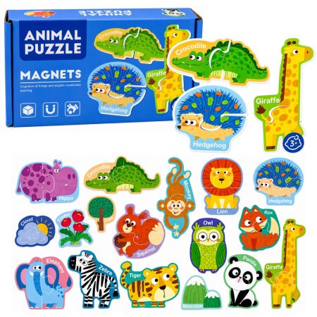 Mágneses puzzle állatok 30 db