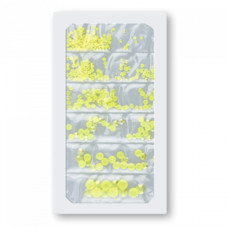 Félgyöngy Plasztik Neon Yellow (szett)