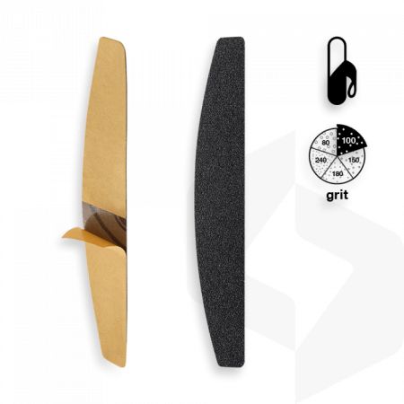 Staleks - Félhold Öntapadó Utántöltő Körömreszelő Papír 100 grit 50 db DFE-42-100 (50 db)