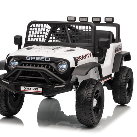 Elektromos kisautó Speed Offroad fehér | 4x45W | EVA kerekek | 12V 7Ah | ökobőr