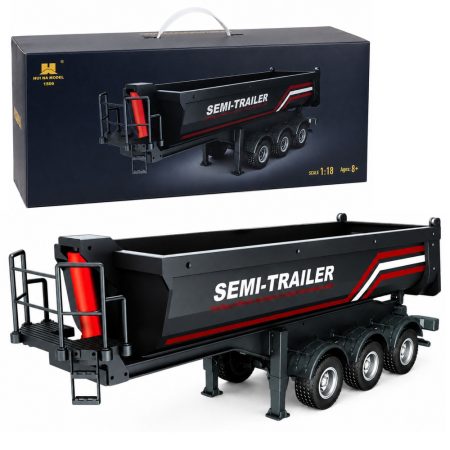 Billenős félpótkocsi távirányítós Scania 1501 kamionhoz 1:18 fekete