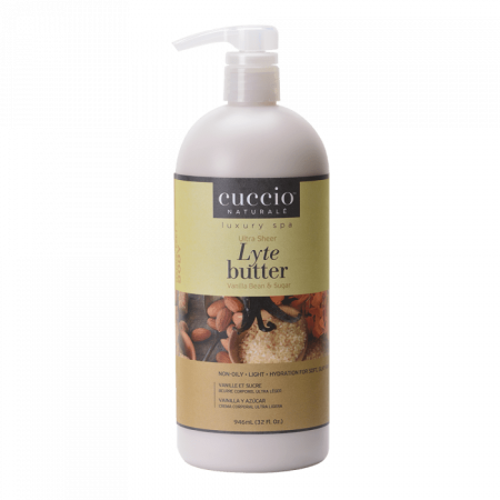 Cuccio Ultrakönnyű Testvaj Vaníliával és Cukorral - Lyte Butter Ultra Sheer Vanilla Bean & Sugar (946ml)