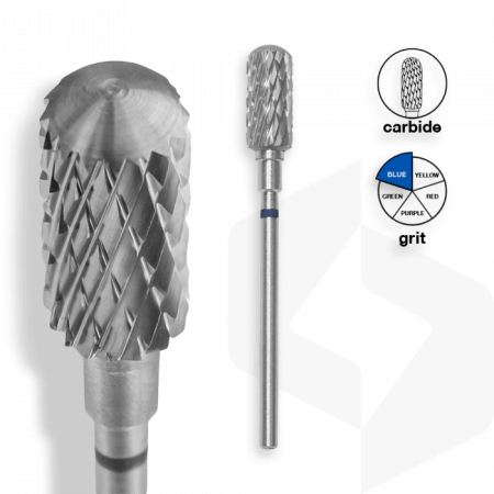 Staleks - Karbid Csiszolófej Lekerekített Henger 6 mm | 14 mm Kék | Közepes | FT31B060-14 ()