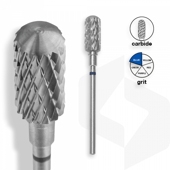 Staleks - Karbid Csiszolófej Lekerekített Henger 6 mm | 14 mm Kék | Közepes | FT31B060-14 ()