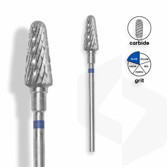 Staleks - Karbid Csiszolófej Lekerekített Kúp 6 mm | 14 mm Kék | Közepes | FT70B060-14 ()